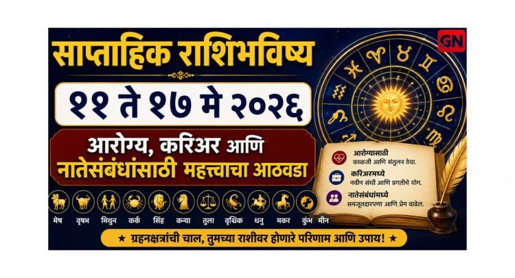 साप्ताहिक राशिभविष्य : ११ ते १७ मे २०२६ आरोग्य, करिअर आणि नातेसंबंधांसाठी महत्त्वाचा आठवडा