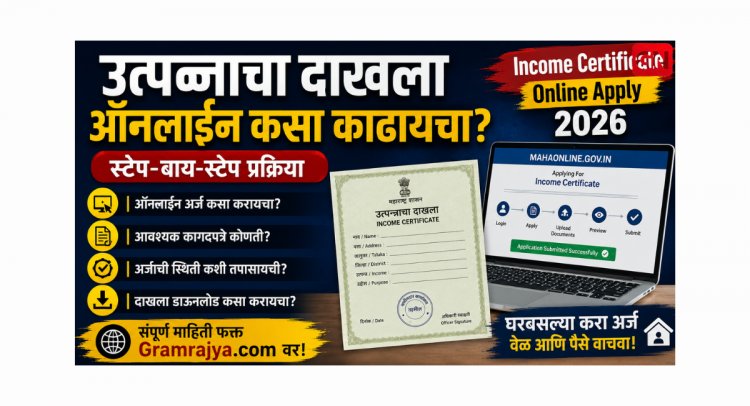 Income Certificate Online Apply २०२६:   उत्पन्नाचा दाखला ऑनलाइन कसा काढायचा? स्टेप-बाय-स्टेप प्रक्रिया + आवश्यक कागदपत्रे