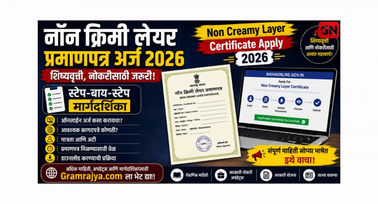 Non Creamy Layer Certificate Apply २०२६:शिष्यवृत्ती, नोकरीसाठी जरूरी नॉन क्रिमी लेयर प्रमाणपत्राची स्टेप-बाय-स्टेप मार्गदर्शिका